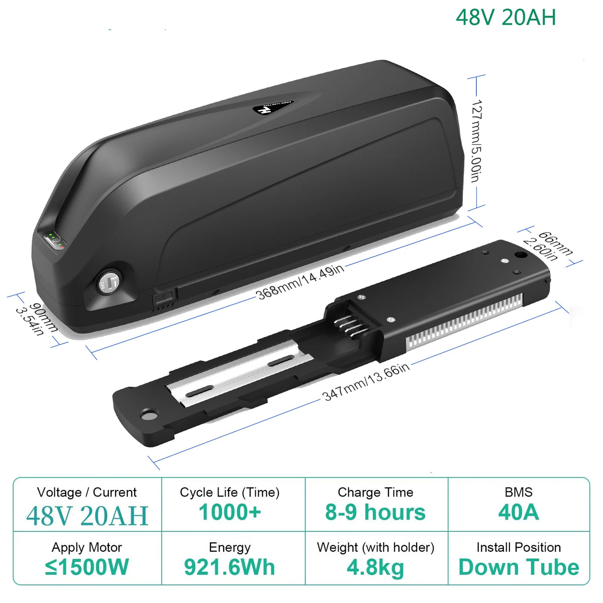 48V 30AH Electric Bike Battery 21700 Cells 60V 52V 48V Bikes Downtube Polly L-G 72V 15AH Scooter E-Bike Battery Pack for 0-2000W