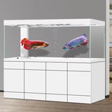 All-in-One AquariumHighaluminum Alloy Fish Tank Large Living Room Aquarium Ultra-clear Glass Home Room Divider Bottom Filter No