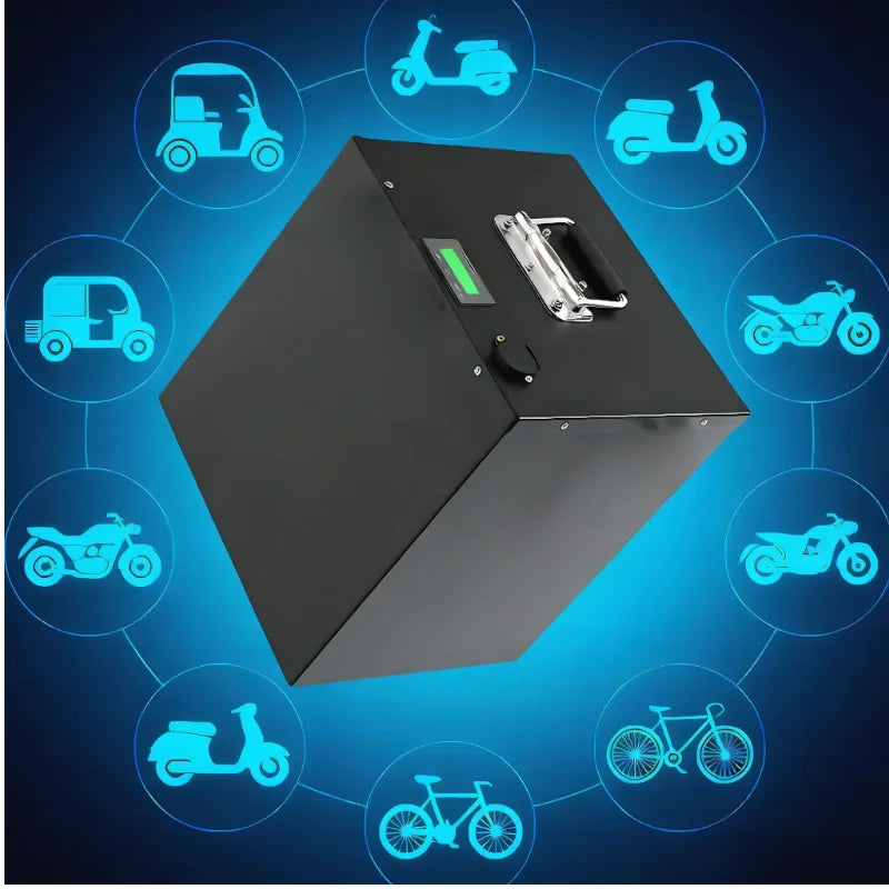72V 50Ah Lithium Ion Battery Pack Delivers Ufor Surron Electric Dirt Bikes & Off-Road Scooters (5000W/8000W) Camping Gear and Sm