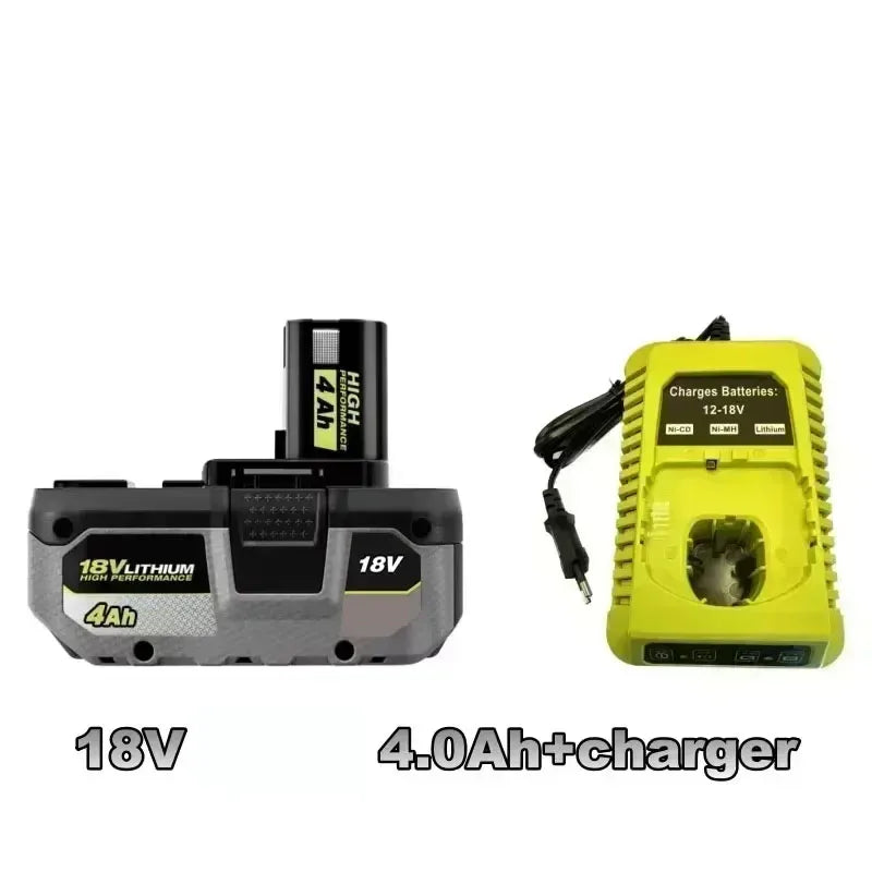 Used for RYOBI high-performance lithium battery 18V low self discharge, suitable for all tools P104, P107 P109 P108