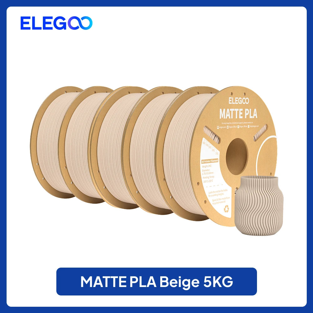 ELEGOO 4KG/5KG/10KG 1.75mm Matte PLA Filament