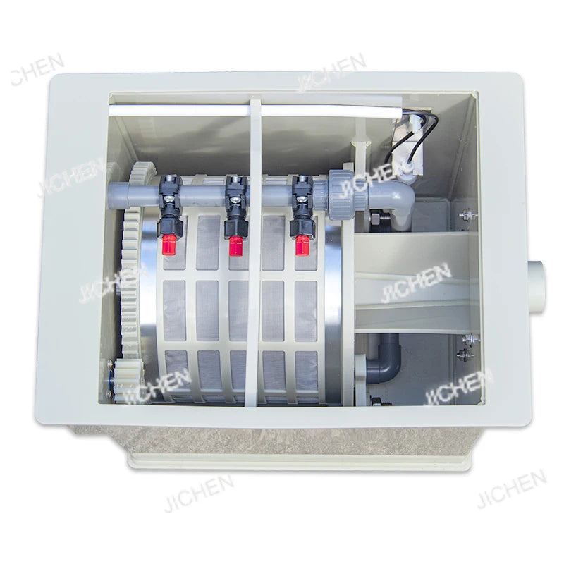 Aquarium fish tank drum filter 5000 liters small koi pond filter stainless steel wire mesh drum filter