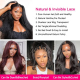 Kinky Straight Human Hair Wigs 13x4 5x5 HD Lace Front Human Hair Wigs