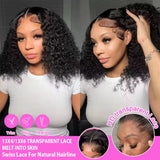 Curly Bob Wig Human Hair 100% Human Hair 5x5 Ready to Go HD Lace Glueless Wigs 13x4 Lace Front Wigs 250 Density 13x6 HD Curly Bob Lace Frontal Wigs Wet and Wavy Brazilian On Sale