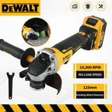 DEWALT DCG406 125MM 4-1/2" Angle Grinder 18V Brushless Maglev 9000RPM 414N Recoil Brake for Metal Stone Cutting Grinding