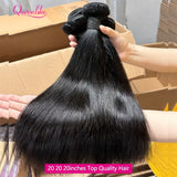 Queenlike 30 Inch Human Hair Bundles Brazilian Raw Hair Weave 1/3/4