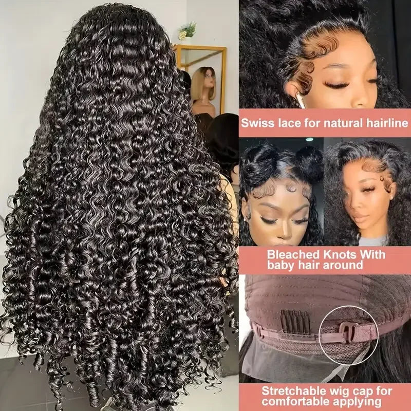 7x6 Burmese Curly Human Hair Wigs13x4 13X6 HD Transparent Lace Front Wig Vietnamese Raw Human Hair 180% 200% Density