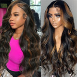 Body Wave HD Lace Front Wigs Human Hair 200 Density FB 30 13x6 HD Transparent Lace Frontal Brazilian Wigs for Women 52 Inch