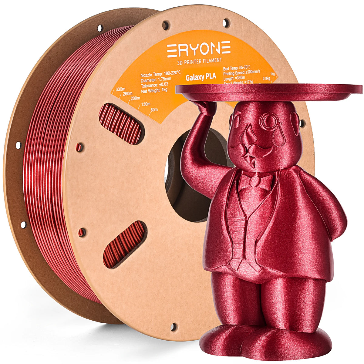 Eryone 3KG Galaxy PLA Filament 3D Print, ,Multicolor Available,3kg galaxy pla filament,Sparkle Shining,1KG/Spool