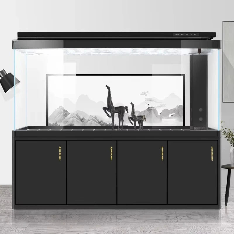 JC office/living room fish tank environmental protection glass aquarium bottom filter