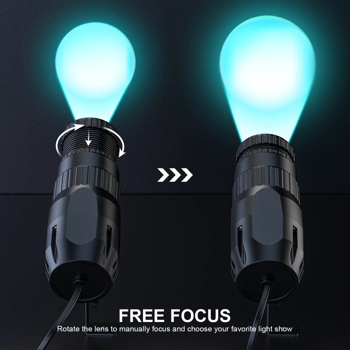 U'King 2Pcs 10W LED Mini Spotlight Manual Focus RGBW Pinspot Stage Light For DJ Disco Bar Club Audience Show Wedding Party