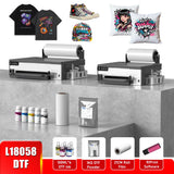 A4 A3 DTF Printer with Roll Feeder-XP600 Doubled Printing Speed Built-in White Stirring System for DIY T-Shirt Clothes print