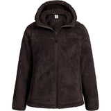 Pioneer Camp Women's Fuzzy Fleece Jacket Full Zip Up Lightweight Warm Soft Fleece Coat with Hood for Spring Fall Winter