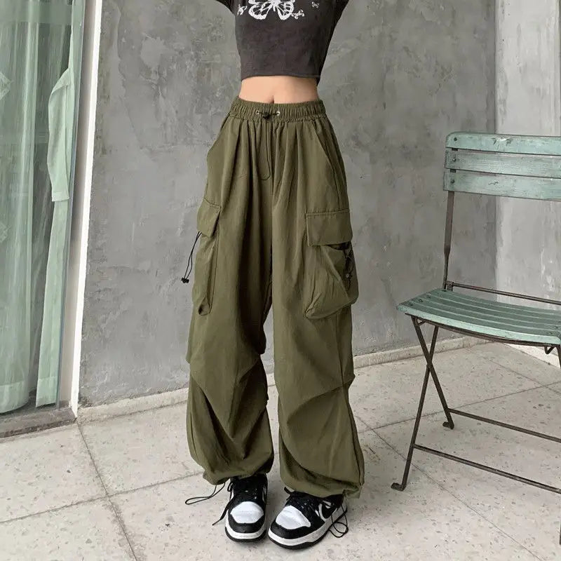 Ins Viral Korean Silky Palazzo Trousers, Spring Autumn Wrinkle Free All-Match Daily Office Casual Pants