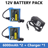 12V 12000mAh Rechargeable Lithium Ion Battery Pack 3S2P with BMS Protection for LED Strip Light Toy Car Security System