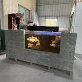 All-in-One AquariumMovable Metal Koi Fish Garden Fish Tank Above-Ground Pond Aquarium Filter System For Landscaping Decking Beau