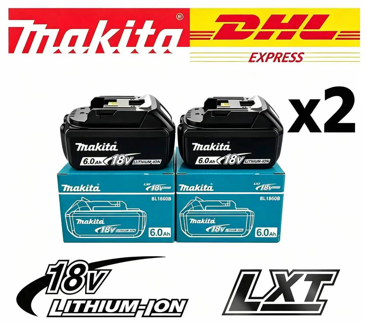 NEW Original Makita 18v 6Ah for Makita 18V Battery BL1830B BL1850B BL1850 BL1840 BL1860 BL1815 Replacement Lithium Battery