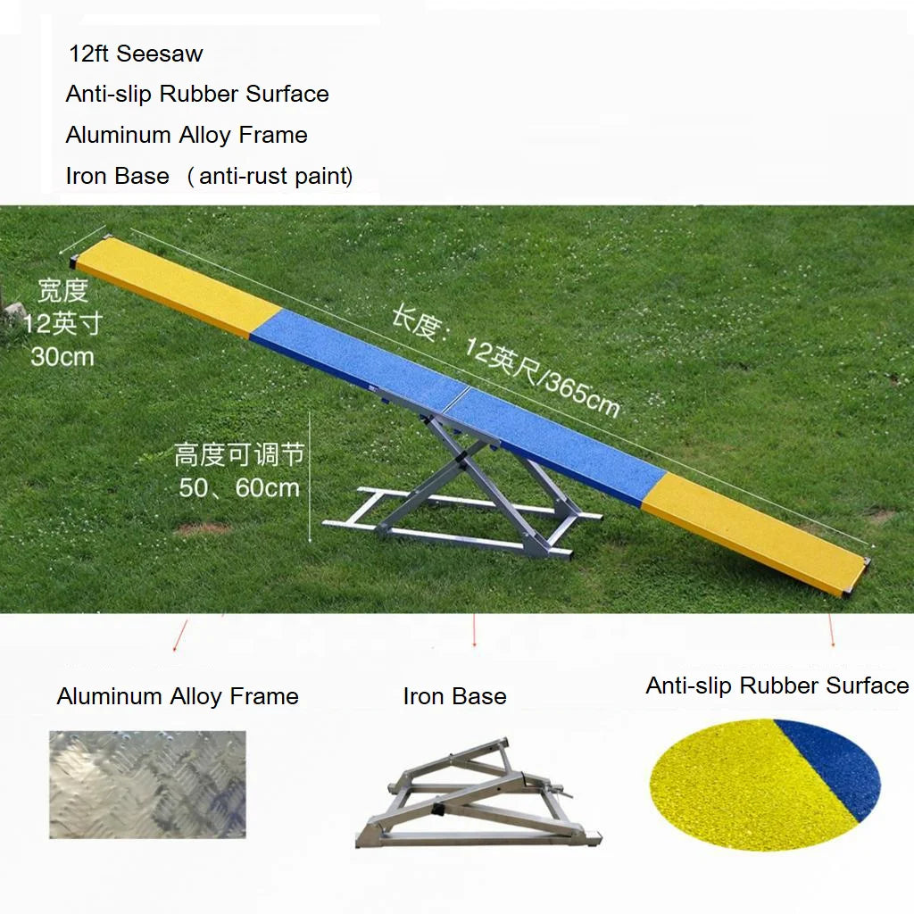 FCI Dog Seesaw Teeter Agility Set Obstacle Equipments Training Competition Dog Training Equipment