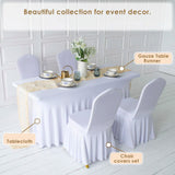 50/100pcs Pleated Skirt Spandex Chair Cover Hotel Banquet Party Events Wedding Decoration Dining Room Seat Protector Covers