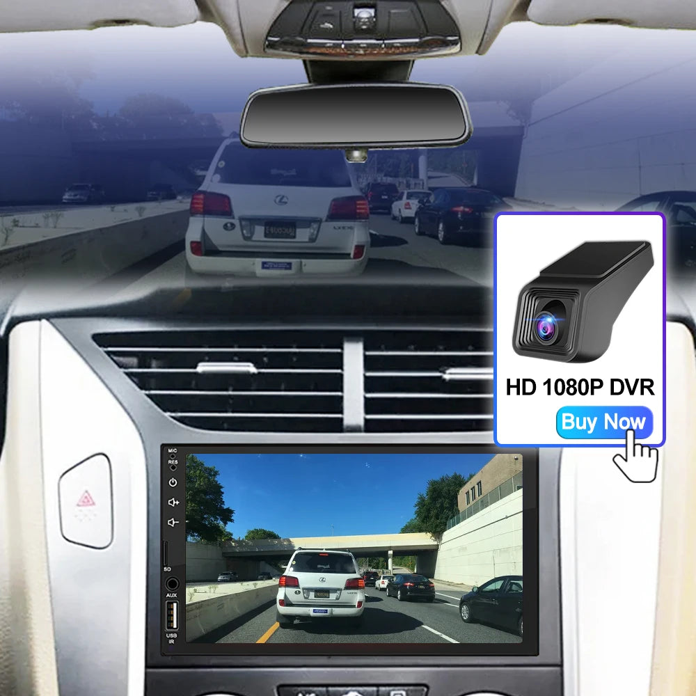 LEHX 7Inch Carplay Android Auto Player IPS Touch Screen HD Automotive Multimedia Car MP5 Player USB Bluetooth Card 2 Din Stereo