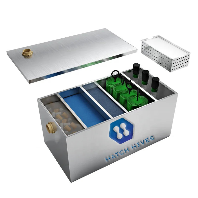 Pisciculture Equipment Fish Farming Pond Water Purifier Machine Filter System with Durable Stainless Steel Box Design