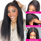 Kinky Straight Human Hair Wigs 13x4 5x5 HD Lace Front Human Hair Wigs