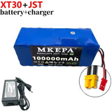 New 10S4P 36V 100000mAh Electric Scooter Lithium Battery 18650 Battery Pack 36V Suitable for Bicycle Scooter Battery+42V Charger