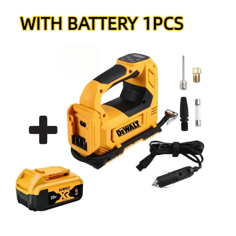 DeWALT 18V 20V Cordless Portable Air Pump Tire Inflator Electric Compressor For Car Motorcycle Bike Rechargeable Power Tool