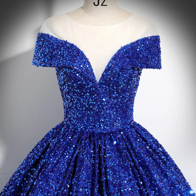 Ball Gown Dress Women Long Dresses Sexy Vestidos Y2k Streetwear V Neck Elegant Splice Party Night Work Off Shoulder Sequins