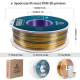 Geeetech 5Kg Three Tri Color Silk PLA Filament , 3D Filament 1,75 mm Spool Wire  (+/-0.03mm) Vacuum packaging, special color