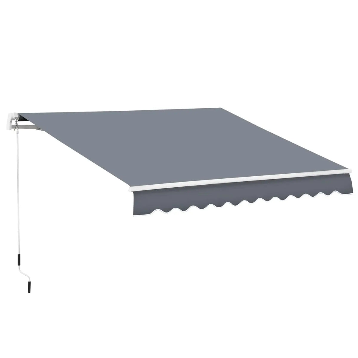 10' X 8' Retractable Awning, Patio Awnings, Sunshade Shelter W/Manual Crank Handle, Customized
