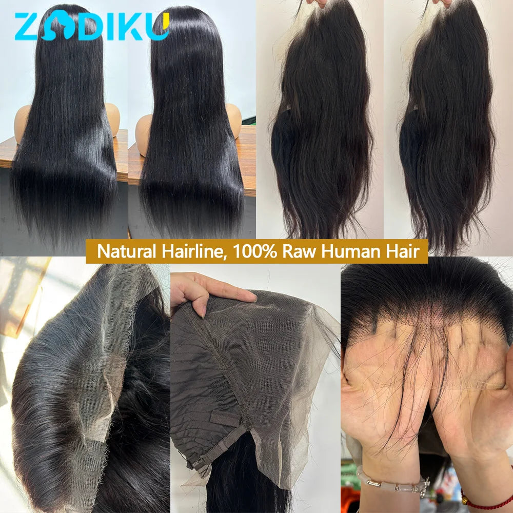 13x6 Ear To Ear HD Transparent Lace Front Wig 12-30inch Silky Straight