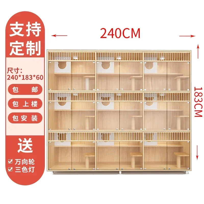 Cat Cage Cat Villa Cat Nest Cattery Pet Display Cabinet Delivery Room Pet Shop