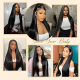 42 Inch Wigs 100% Human Hair 13x4 Hd Iace Frontal 13x6 Hd Brazilian Lace Frontal Wig 220% Density Straight Hd Transparent 13x4 Wigs