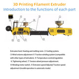 HT400 Desktop Extruder 3D Printing Filament Maker For 3D Filament Automatic Wire Diameter 1.75mm 3mm for PLA PETG PA ABS PC PP