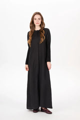 AS AW25 linen smocking sleeve dress high quality linen lady clothes hidden button down design