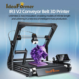 IdeaFormer IR3 V2 Conveyor Belt 3D Printer Infinite Z Axis 250x250x∞mm Core XY 400mm/s Auto Leveling Long Model Batch Printing