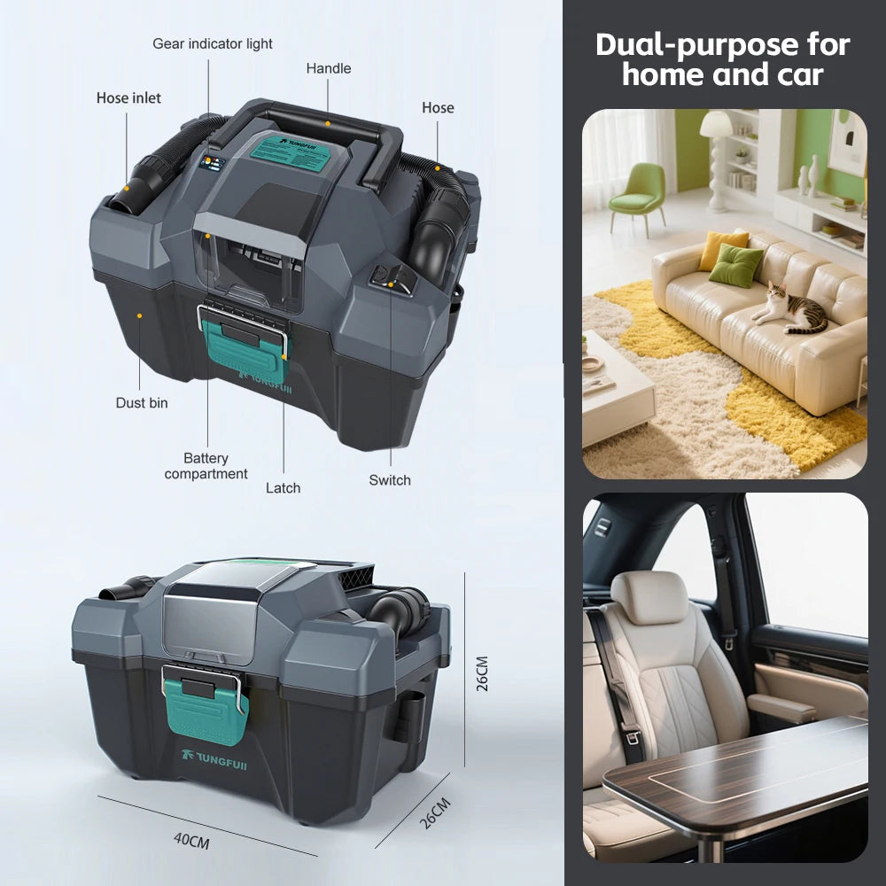 Brushless Vacuum Cleaner 17000PA Wet Dry Vacuum Cleaner Household Industrial Dust Collector Cleaning Tool for DeWalt 20V