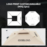 Outdoor Aluminum Garden Umbrella UV Resistant Sunshade Patio Umbrella With Base For Hotel Villa Courtyard Park Heavy DutyDurable