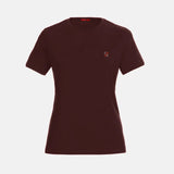 CH Women's Crew Neck T Shirt Mini Letter Print Short Sleeve Soft Cotton Slim Fit Daily Wear Casual Fashion Tops