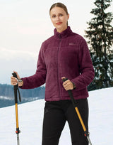 Pioneer Camp Women's Fuzzy Fleece Jacket Lightweight Full Zip Up Warm Soft Fleece Coat for Spring Fall Winter