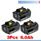 2025 for Makita BL1860 BL1850B BL1850 BL1840 BL1830 Screwdriver Battery & Charger 18v Replacement Power Tool Batteries.