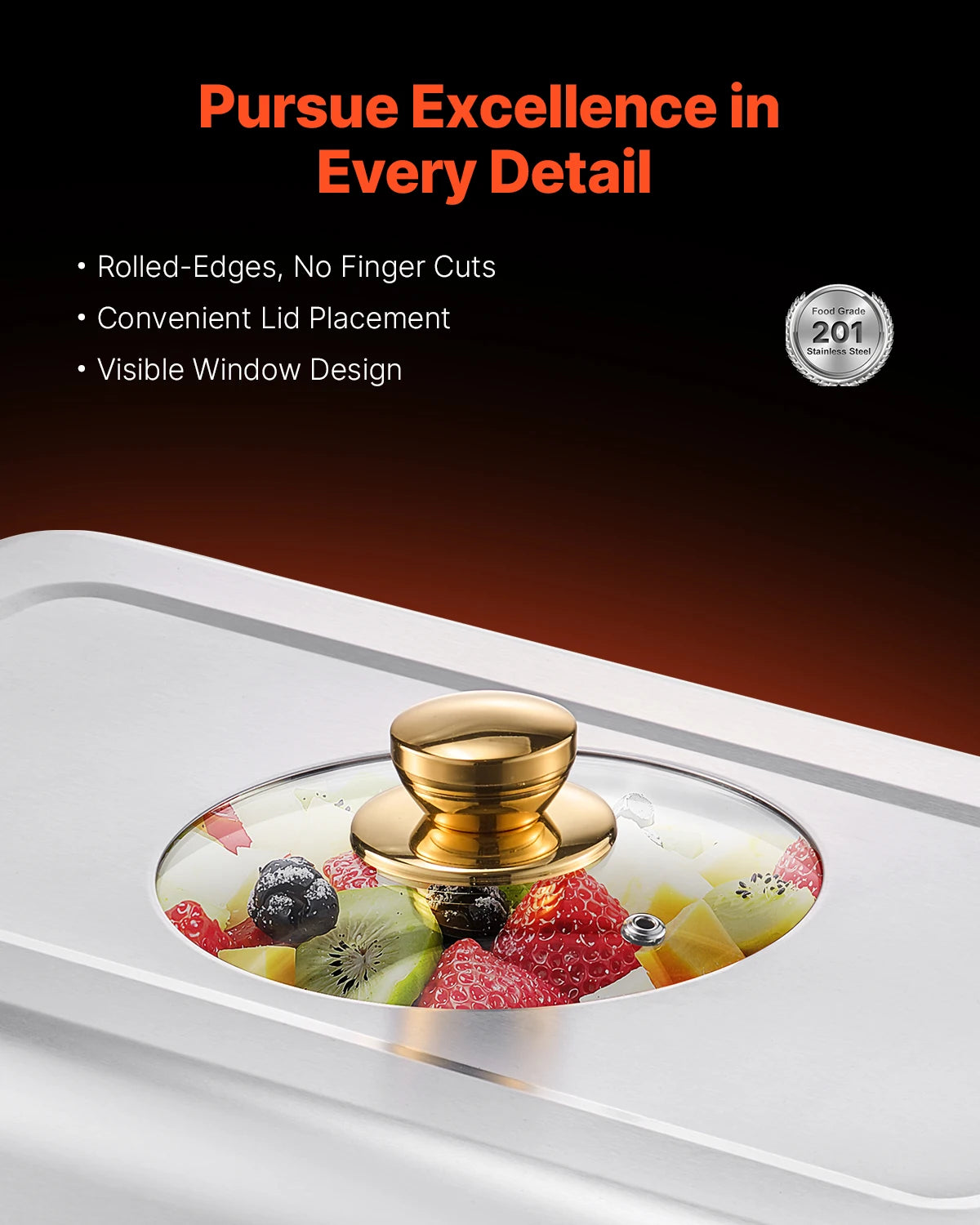 SucceBuy 2/4 Pack Chafing Dish Buffet Set Stainless Steel Chafer with Half Size Pans Rectangle Catering Warmer for Party Banquet