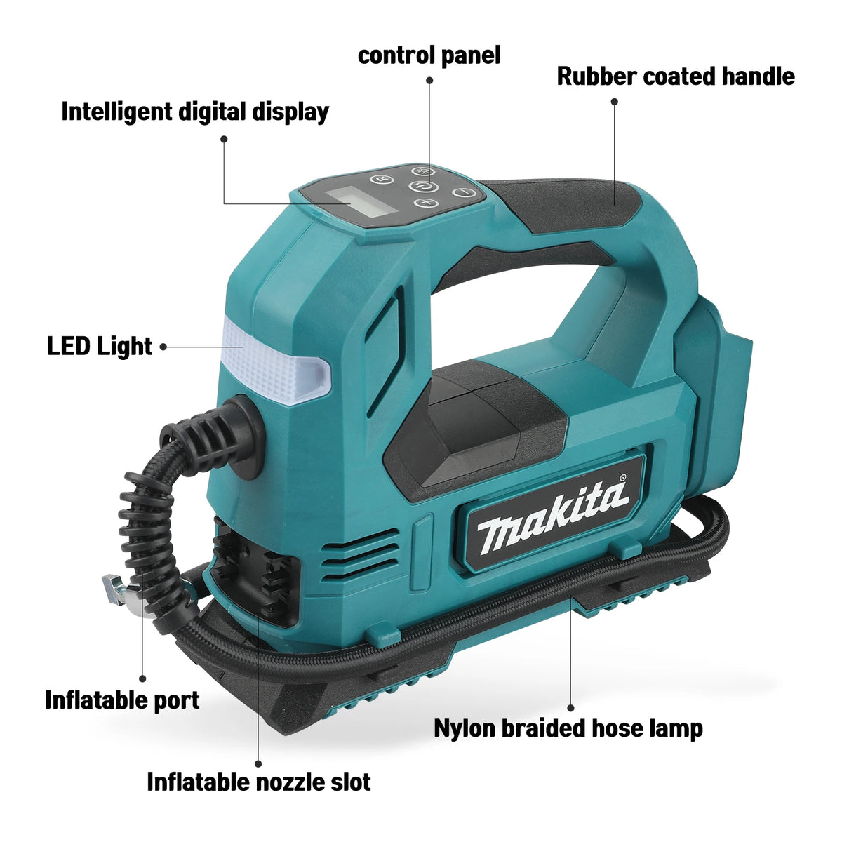 Makita DYS59 (No Battery) Automatic Cordless Inflator Electric Air Pump Car Tire Handheld Air Compressor For Makita 18V Battery