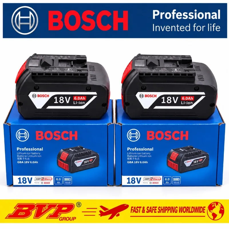 Genuine Bosch 18V 6.0Ah Battery BAT609 BAT609G Original Lithium-Ion Rechargeable Power Tool Battery