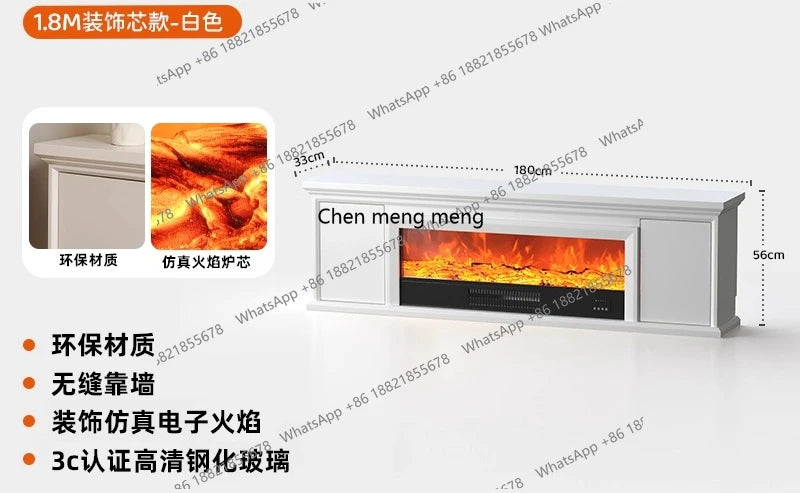 Fireplace, Electronic Simulation Flame Heating Decorative TV Cabinet Home Living Room New Storage Cabinet