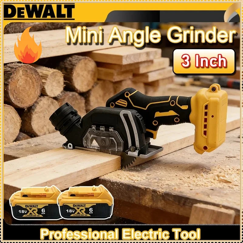 DeWALT 3 Inch Handle Cordless Angle Grinder CUT OFF Electirc Cutting Mini Circular Saw Machine Power Tools For DeWALT Battery