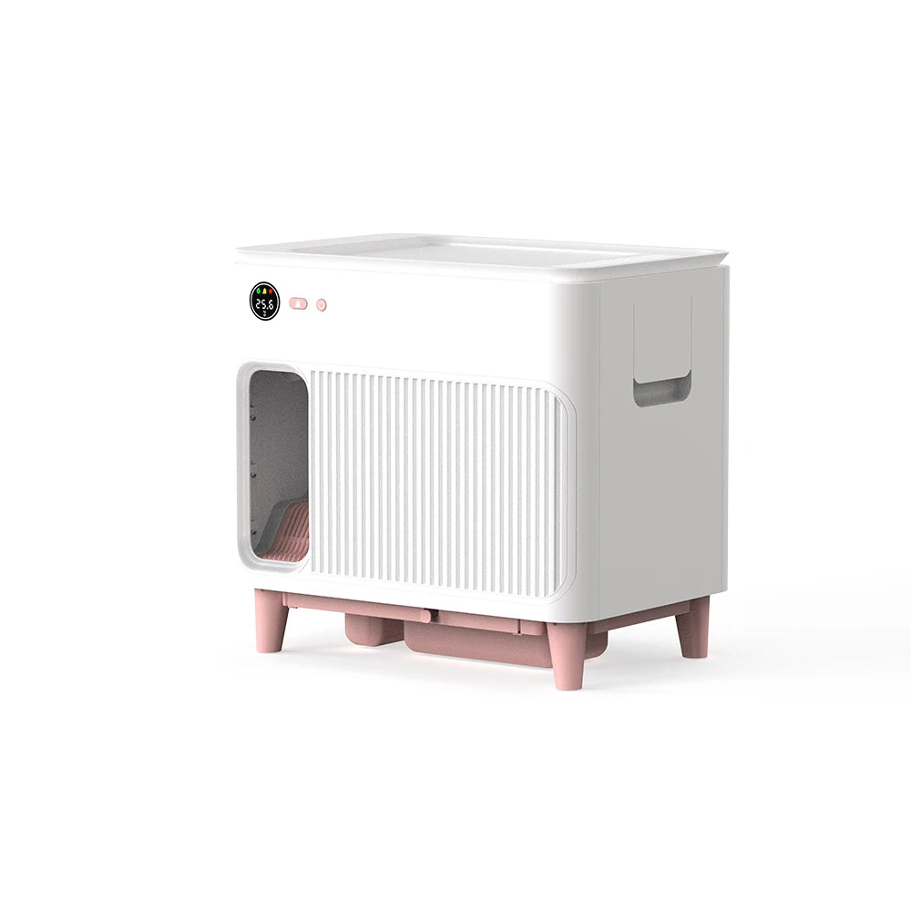 Smart New Luxury Cat Toilet Large Automatic Tuya APP Smart Cat Litter Box Intelligent Self-Cleaning With Plastic Material