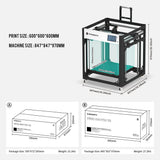 VEHO 600 PRO-V3 3D Printer Huge Printing Size 600*600*600mm Auto leveling CoreXY Structure Direct Extruder 3d Printer Kits