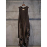 French Retro Vest Dress Summer Loose Cotton Patchwork Silk Suspender Dresses Women Irregular Flower Bud Vestidos
